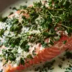 Salmon Baked in Cream and Herbs Recipe
