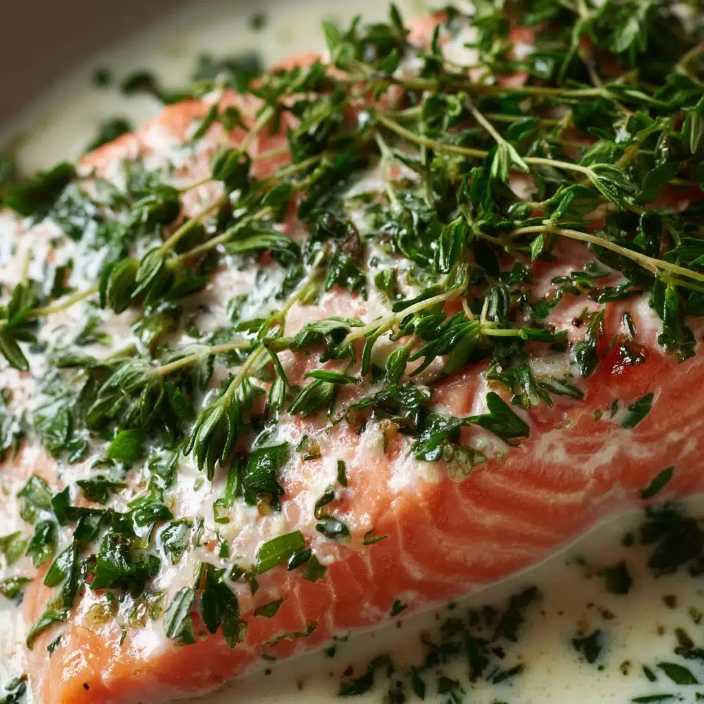 Salmon Baked in Cream and Herbs Recipe - Recipe Image