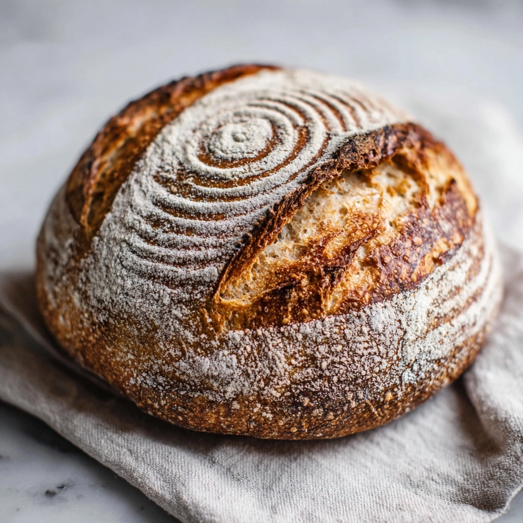 No-Knead Sourdough Bread Recipe - Recipe Image