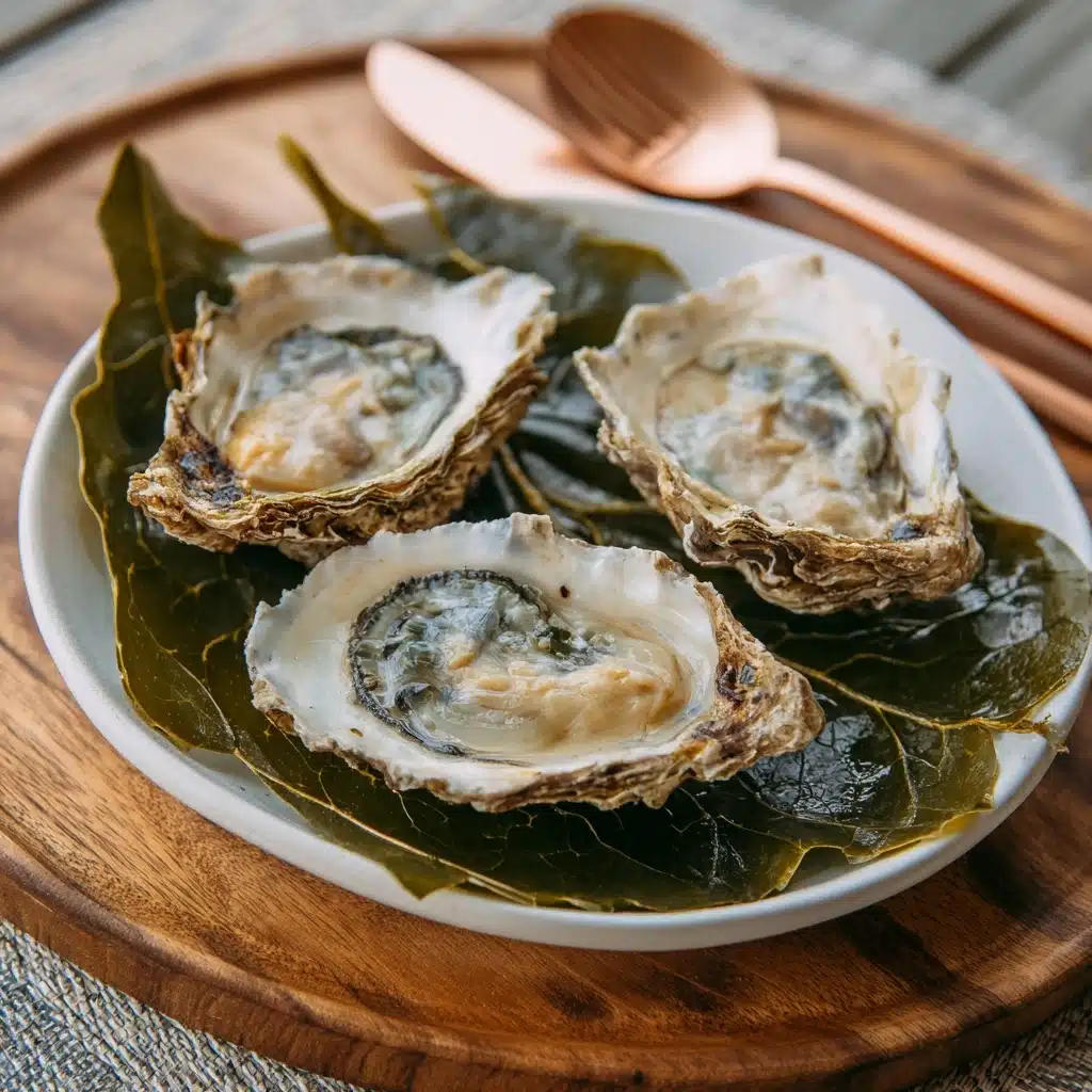 Grilled Oysters with Tarragon Butter Recipe - Recipe Image