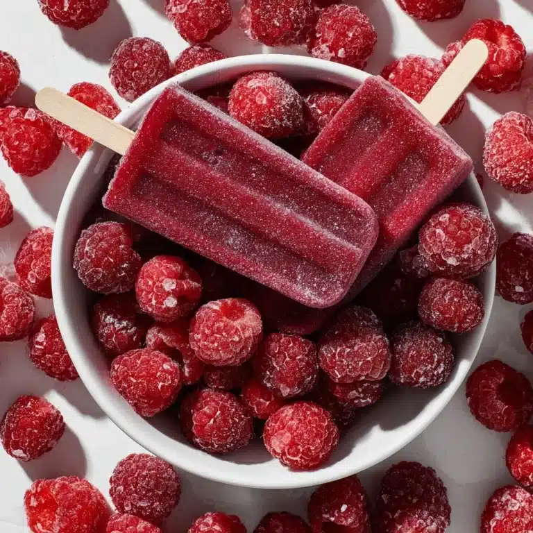 No-Drip Raspberry Popsicles Recipe