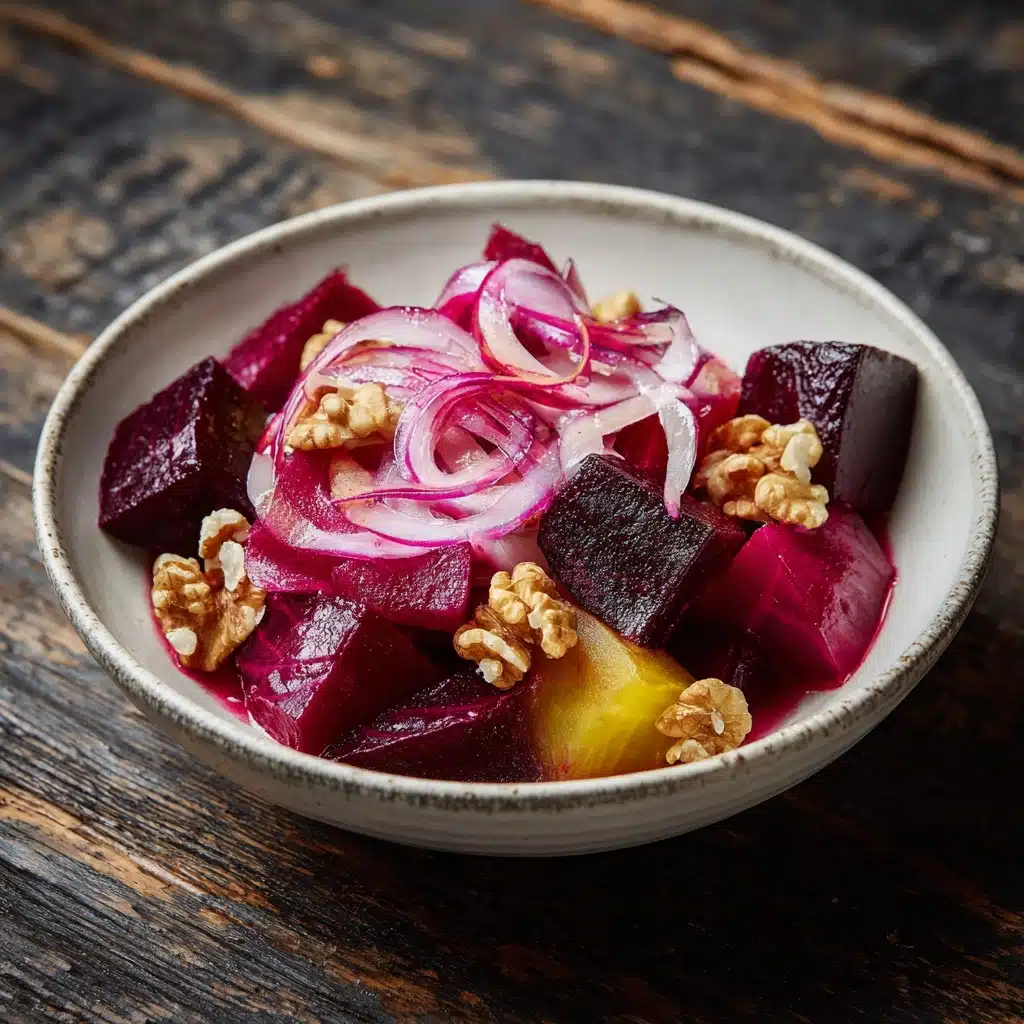 Roasted Beet and Walnut Salad with Kombucha Vinaigrette Recipe