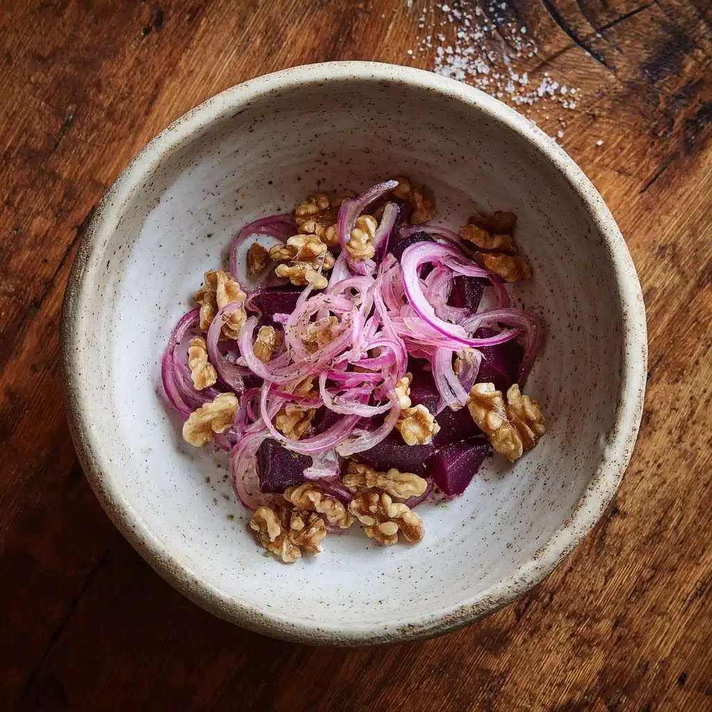 Roasted Beet and Walnut Salad with Kombucha Vinaigrette Recipe - Recipe Image
