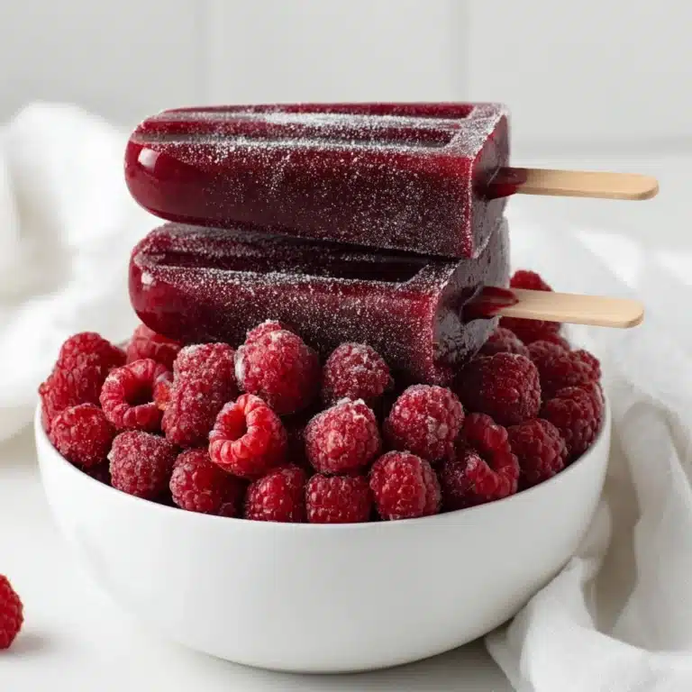 No-Drip Raspberry Popsicles Recipe