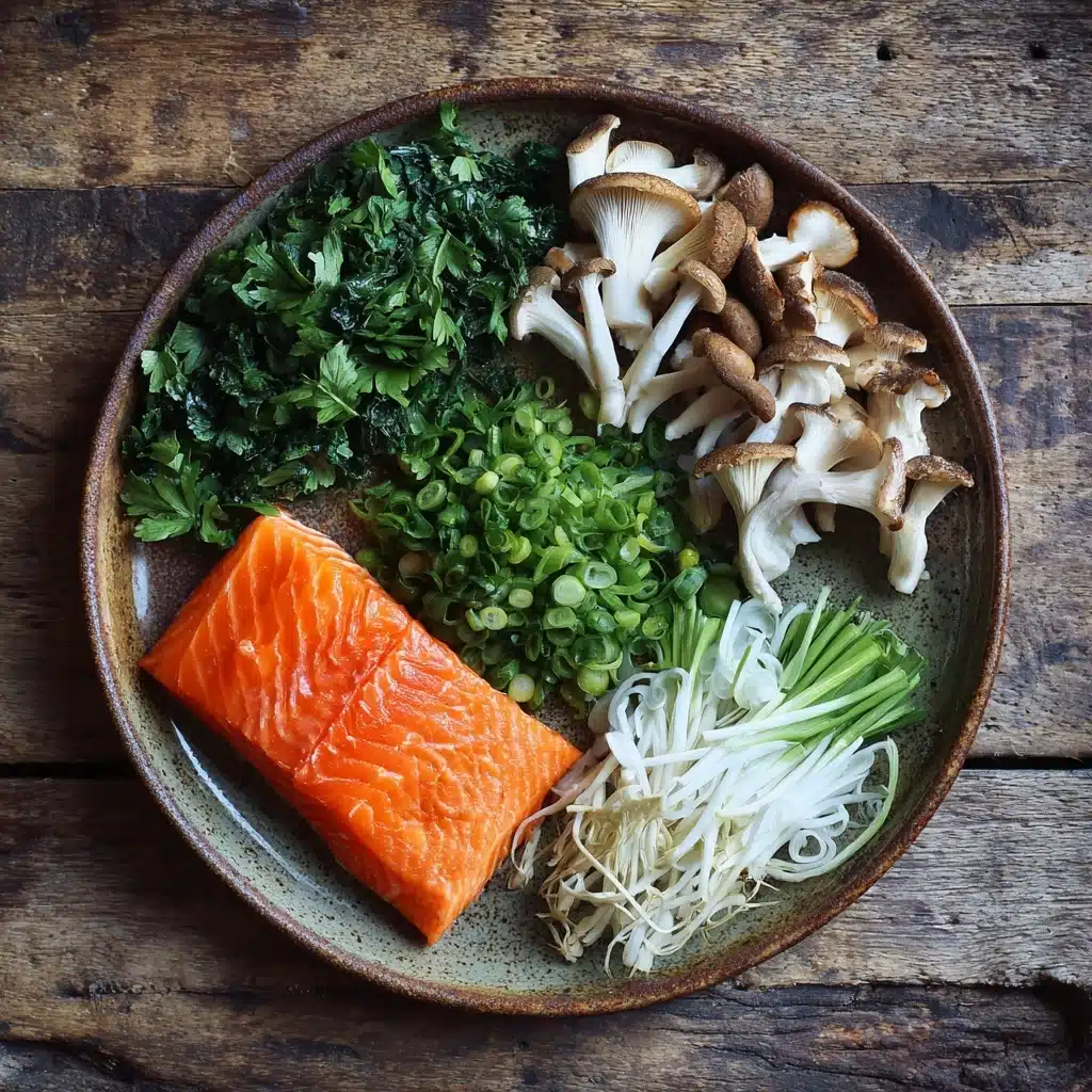 Nabemono with Salmon, Shiitake and Miso Recipe - Recipe Image
