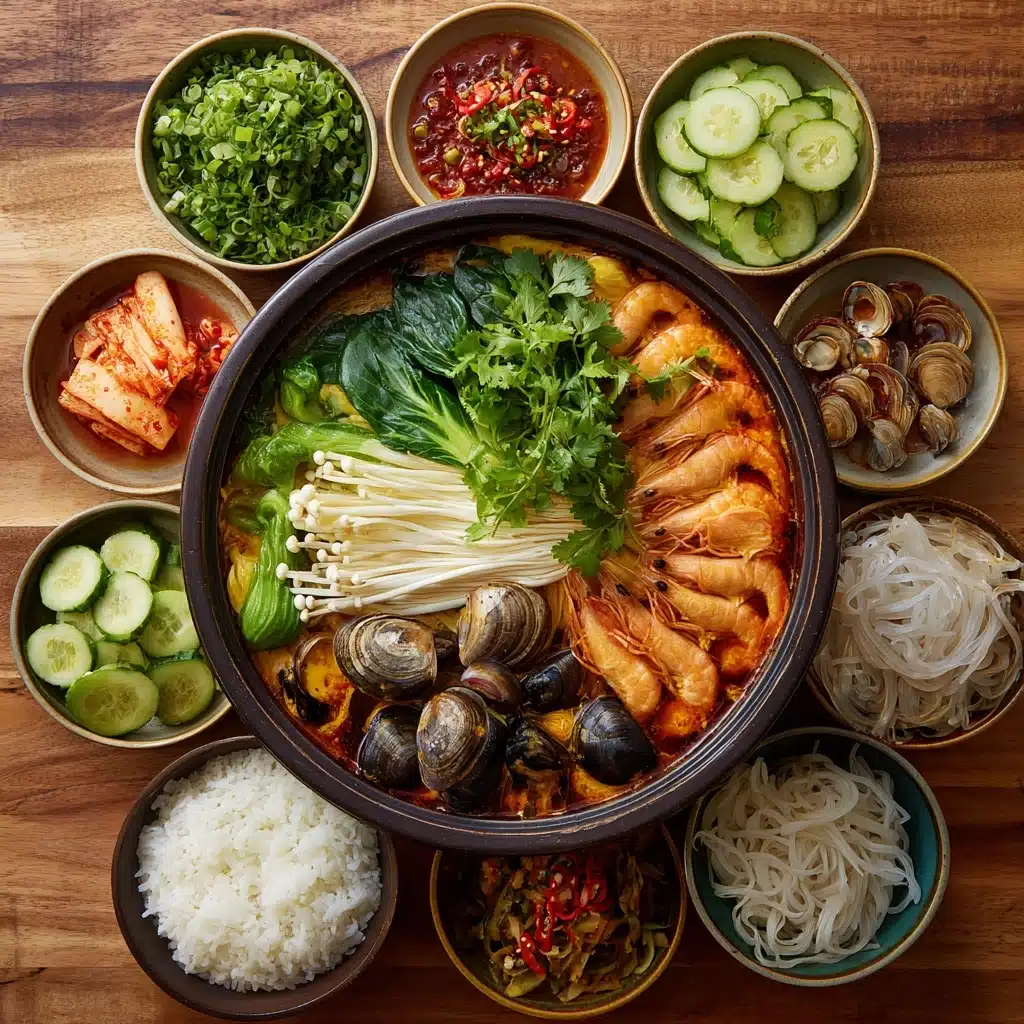 Spicy Korean Seafood and Vegetable Stew Recipe - Recipe Image