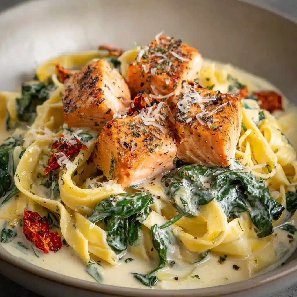 Creamy Tuscan Salmon Pasta Recipe