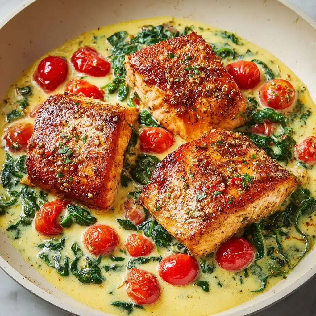 Creamy Tuscan Salmon Pasta Recipe - Recipe Image