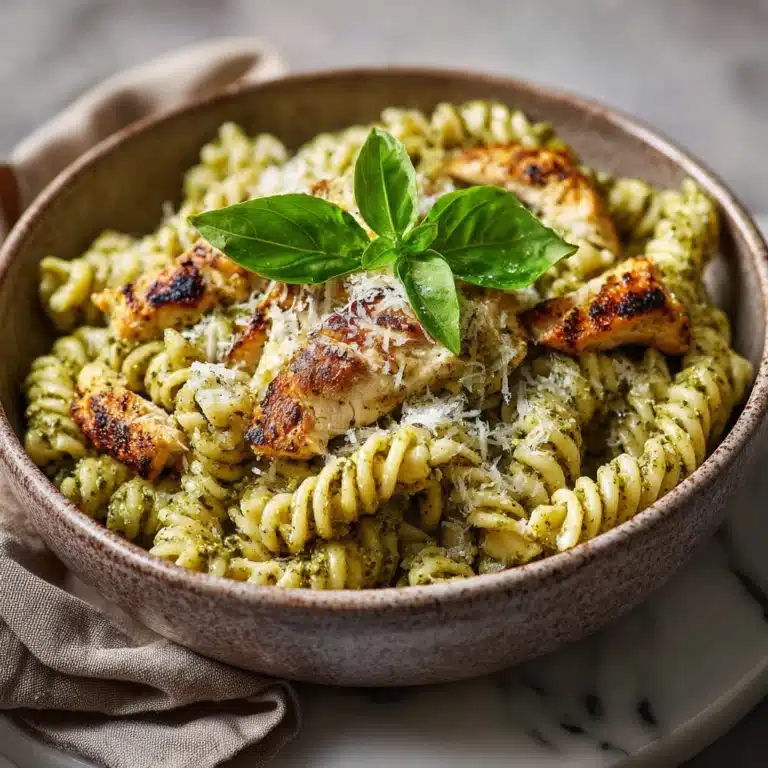 One Pot Creamy Pesto Chicken Pasta Recipe