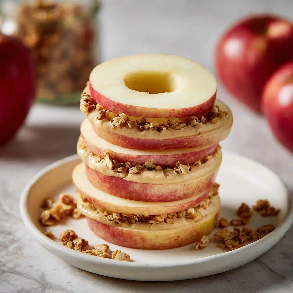 Peanut Butter Apple Sandwiches with Granola Recipe - Recipe Image