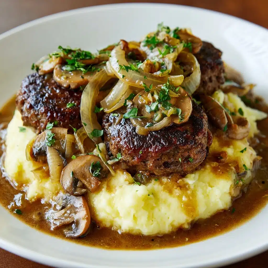 Bobby Flay Salisbury Steak with Mushroom Gravy Recipe