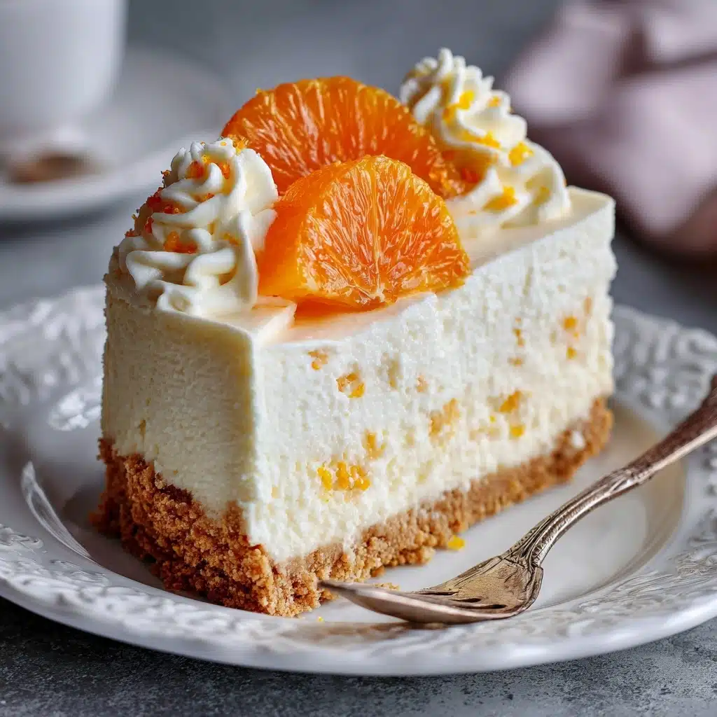 No-Bake Orange Creamsicle Cheesecake Recipe - Recipe Image