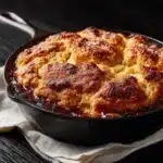 Peach Cobbler with Vanilla Ice Cream Recipe