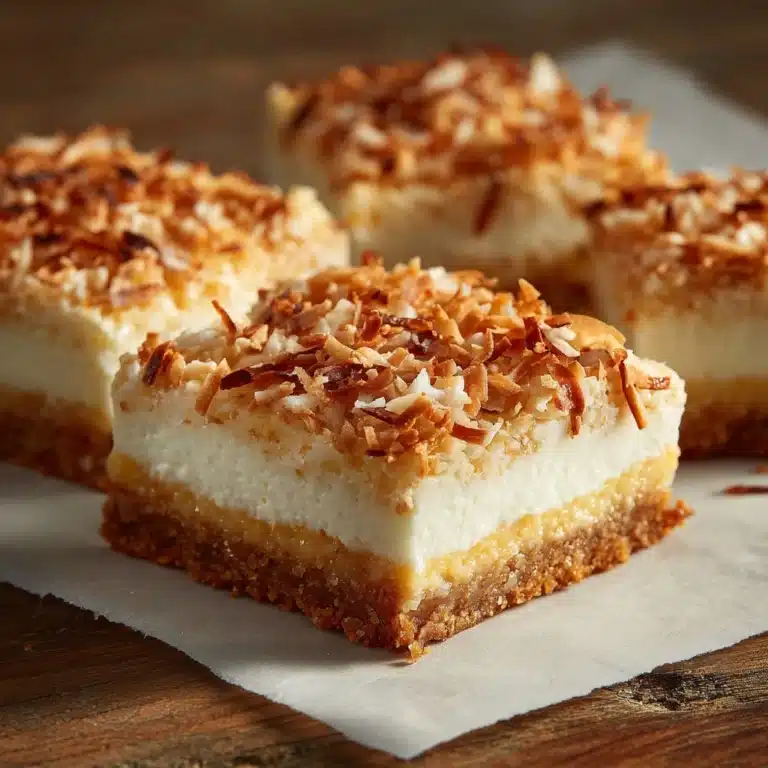Skinny Coconut Cheesecake Bars Recipe