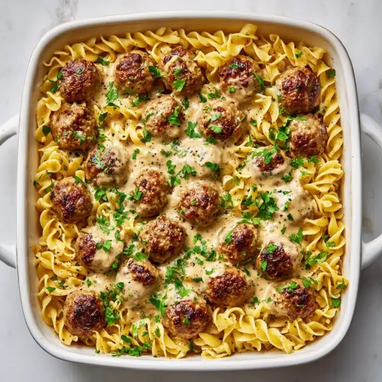 Swedish Meatball Noodle Bake Recipe