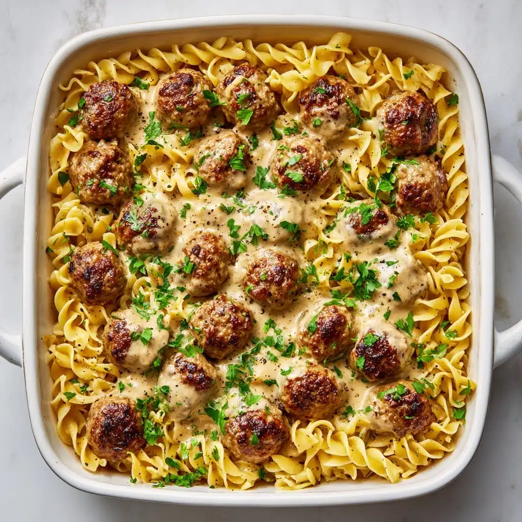 Swedish Meatball Noodle Bake Recipe