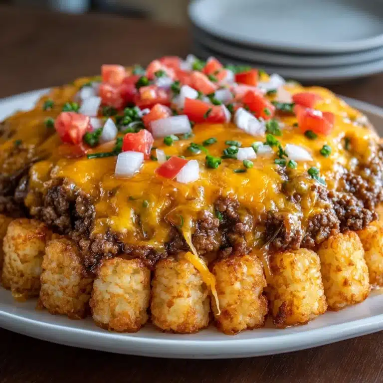 Cheesy Tater Tot Casserole with Ground Beef and Rotel Recipe