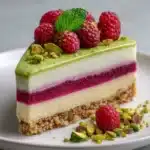 Elegant Pistachio Raspberry Crunch Cheesecake Recipe
