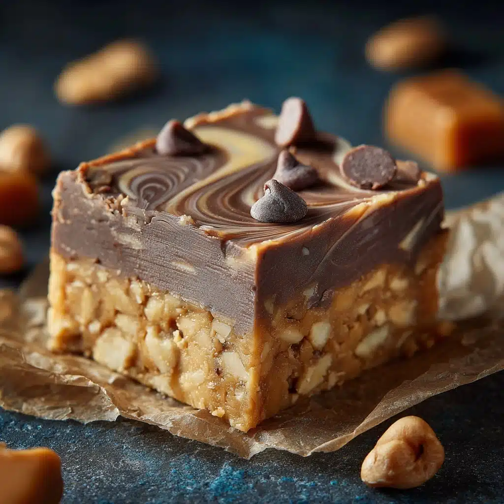 Healthy No-Bake Chocolate Peanut Butter Crunch Bars Recipe - Recipe Image