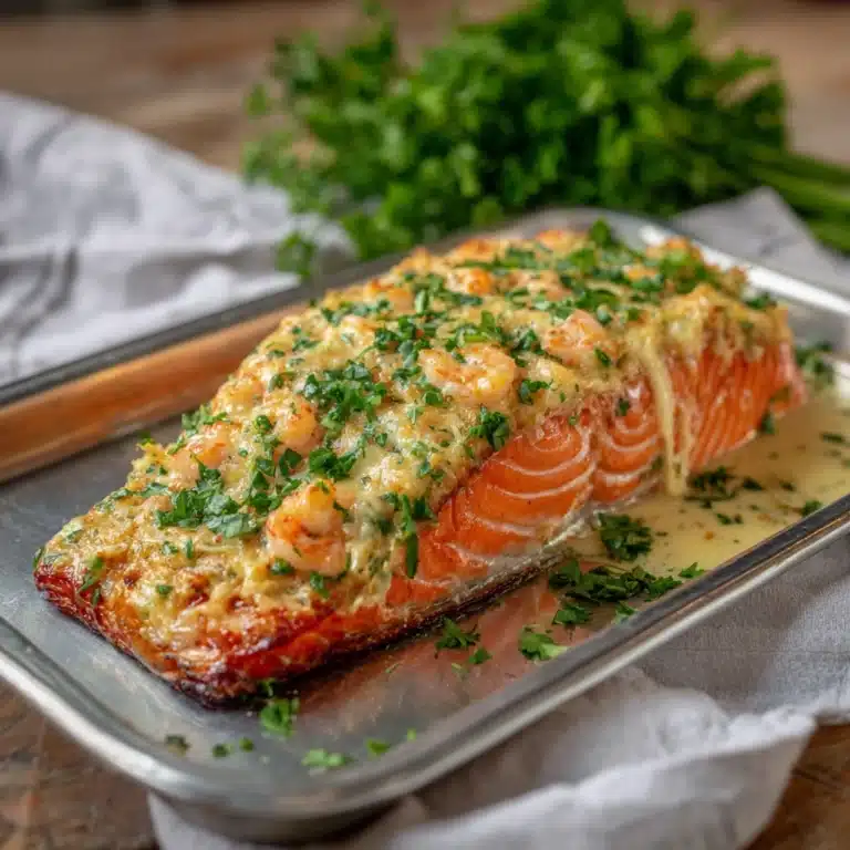 Crab & Shrimp Stuffed Salmon Recipe