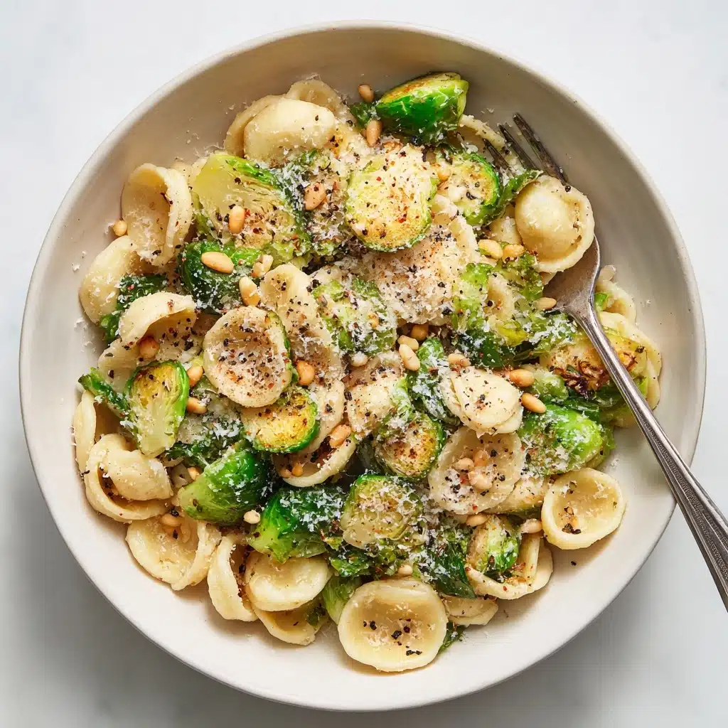 Brussels Sprouts Parmesan Pasta Recipe - Recipe Image