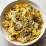 Lemon Brown Butter Pasta with Roasted Artichokes and Fennel Recipe