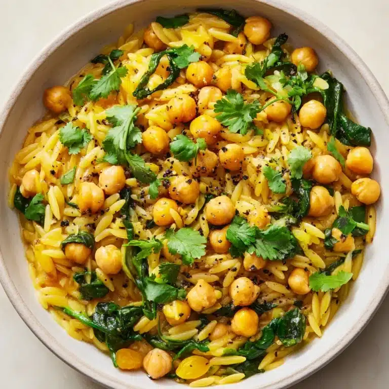 Lemony Spiced Orzo and Chickpeas Recipe