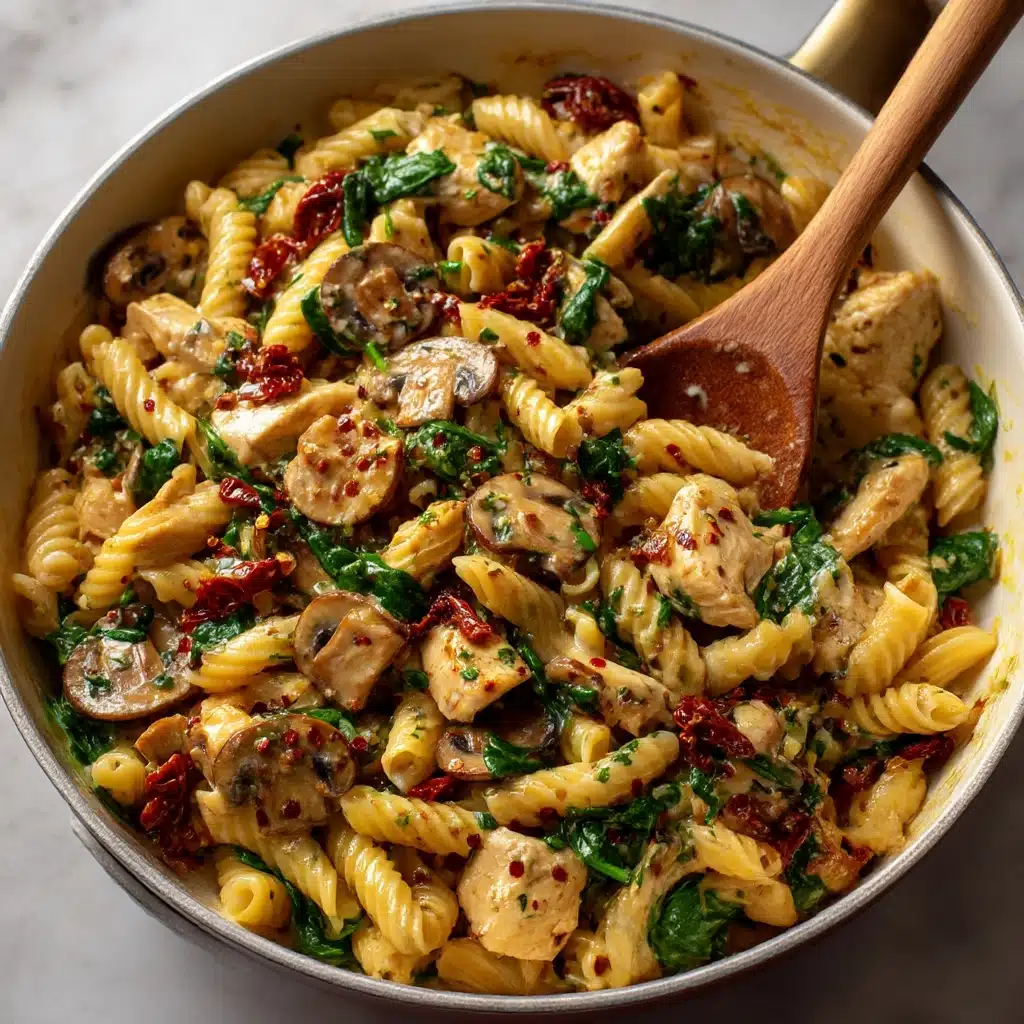One Pot Creamy Sun-Dried Tomato Pasta Recipe - Recipe Image