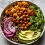 Chili-Lime Roasted Cauliflower Quinoa Bowls Recipe