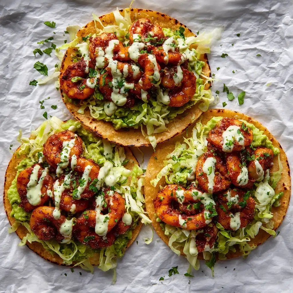 Spicy Shrimp Tacos with Garlic Cilantro Lime Slaw Recipe - Recipe Image