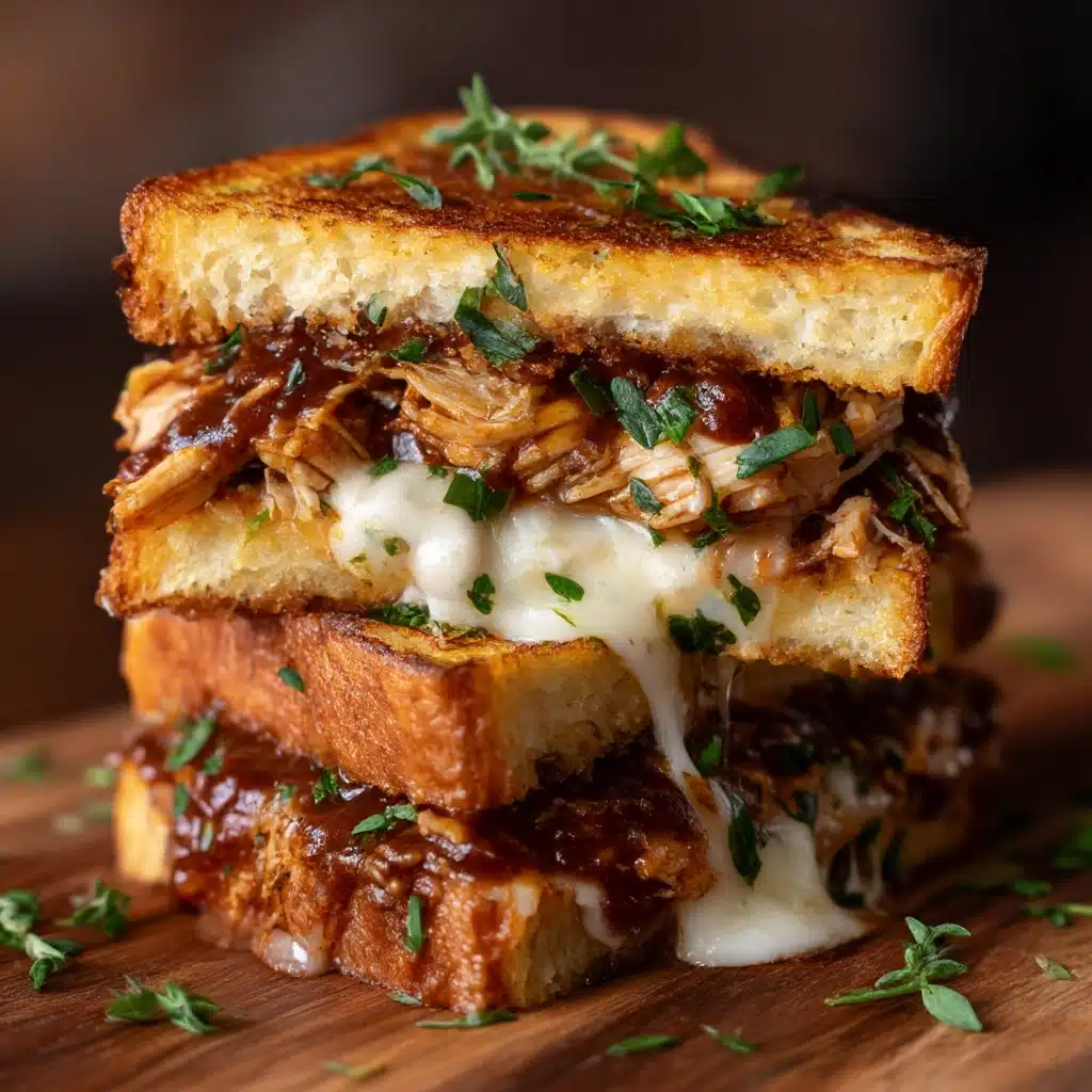 BBQ Chicken Grilled Cheese Sandwich Recipe - Recipe Image