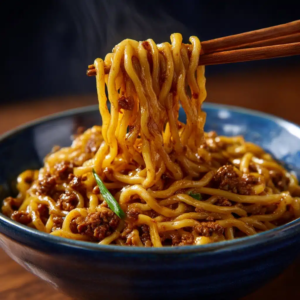 Mongolian Ground Beef Noodles Recipe - Recipe Image