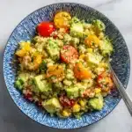 Corn, Avocado, and Quinoa Salad with Marinated Tomatoes Recipe