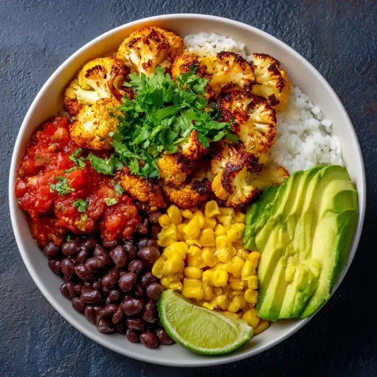Roasted Cauliflower Burrito Bowls Recipe