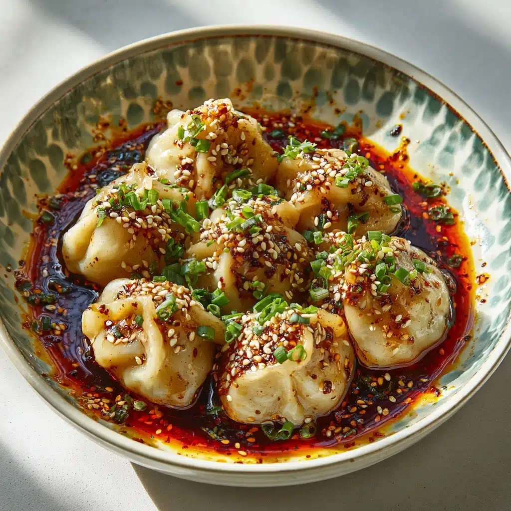 Chicken Wontons in Spicy Chili Sauce Recipe - Recipe Image