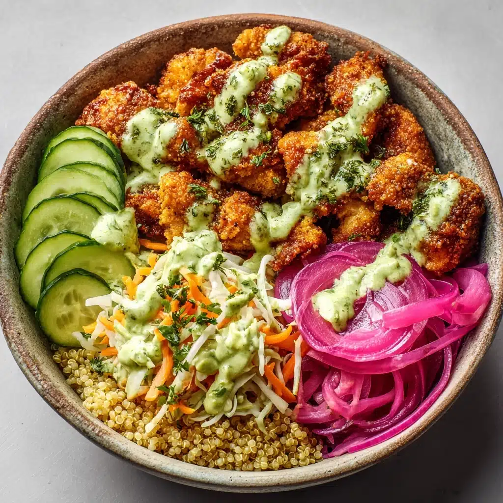 Crispy Chicken Tikka Bowls with Mint Sauce Recipe