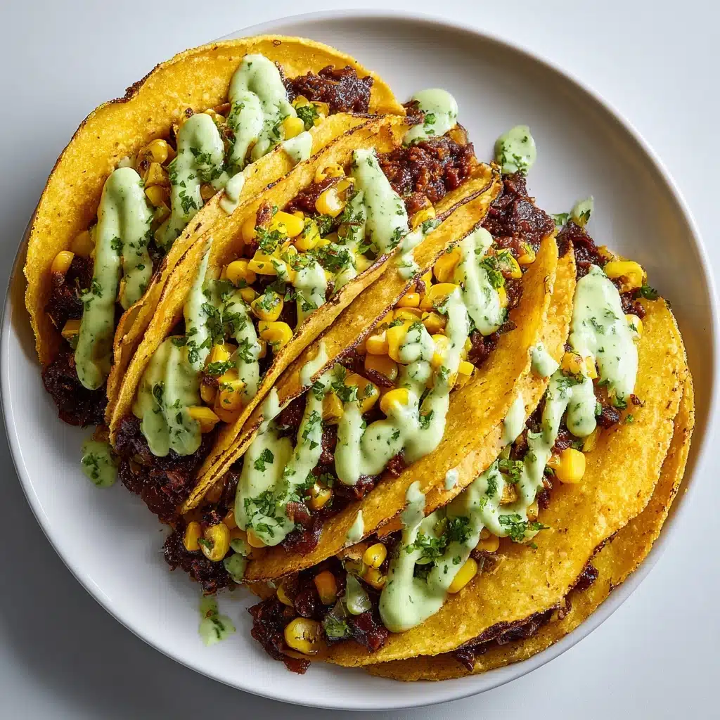 Smoky Beans & Greens Tacos with Aji Verde Recipe - Recipe Image