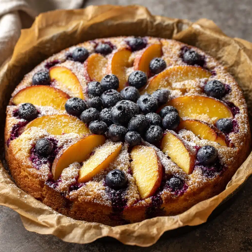 Fresh Blueberry Peach Cake Recipe - Recipe Image