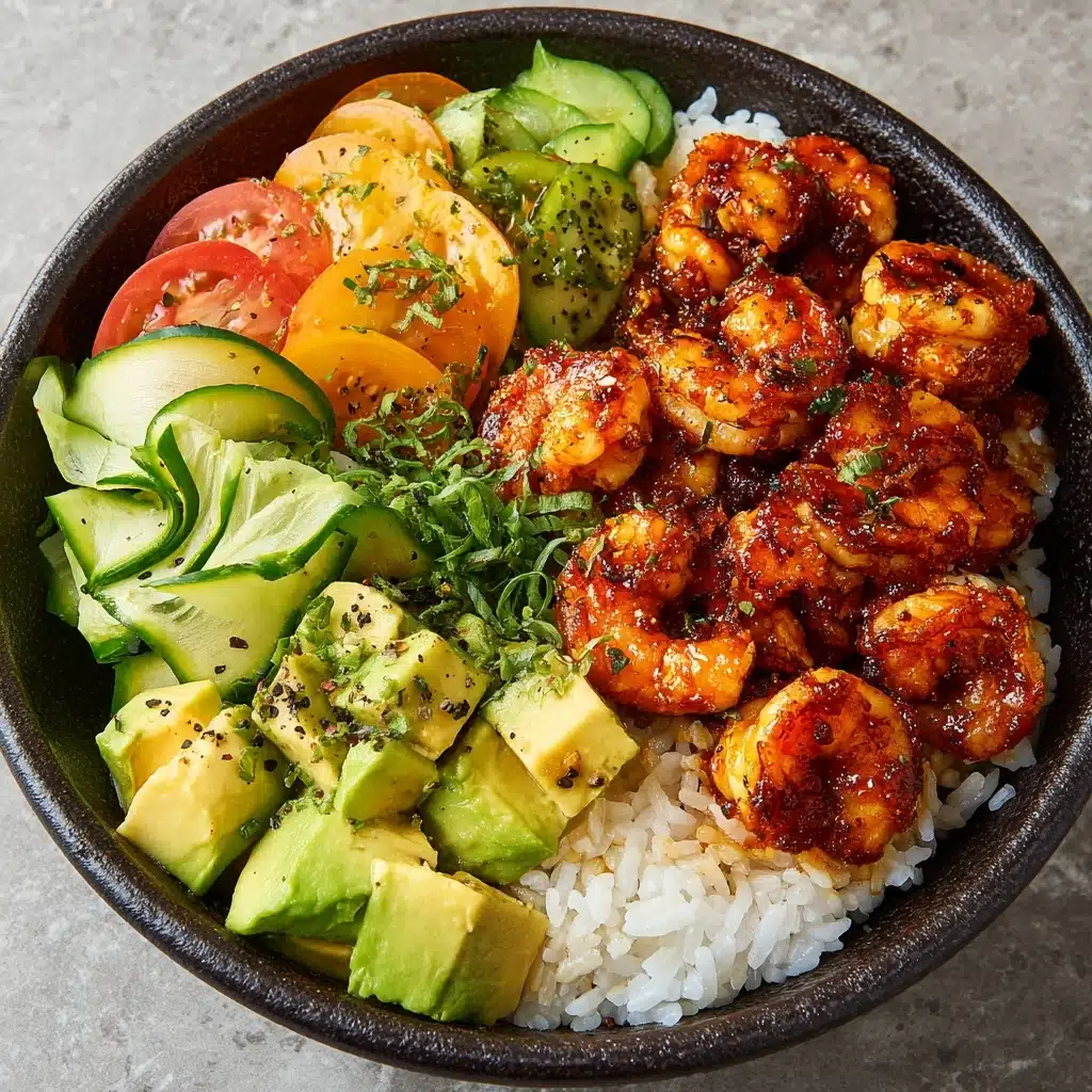 Spicy Shrimp with Peach Salad Recipe - Recipe Image