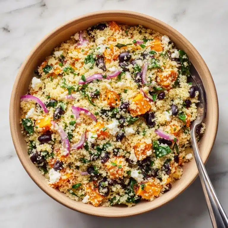 Couscous Salad with Lime Basil Vinaigrette Recipe