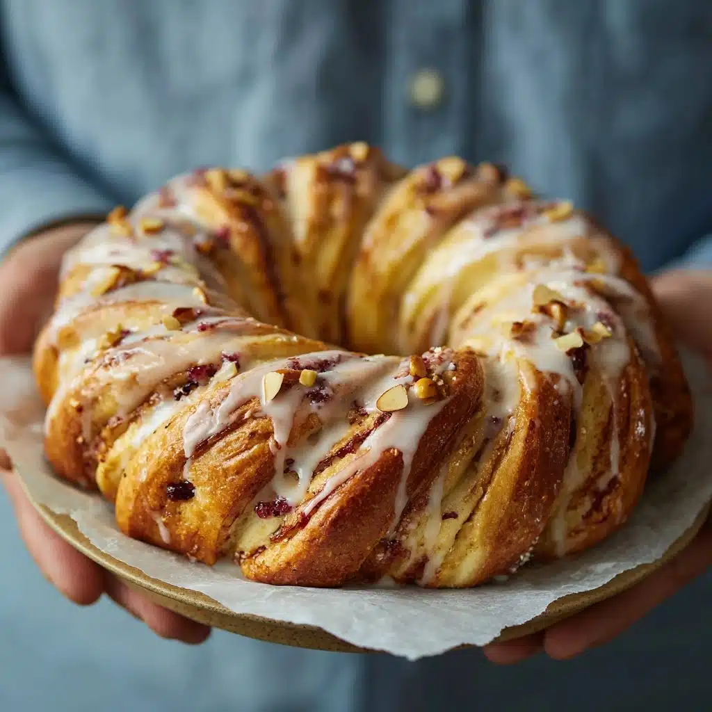 Christmas Tea Ring with Raspberry Cream Cheese Filling Recipe - Recipe Image