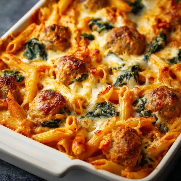 No-Boil Baked Penne with Meatballs Recipe