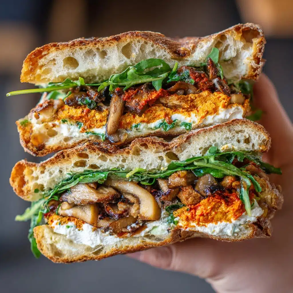 Roasted Mushroom Sandwich with Horseradish Aioli Recipe - Recipe Image