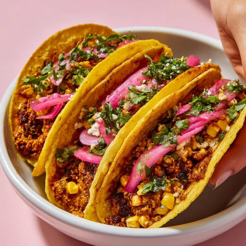 Red Chile Chicken Tacos with Creamy Corn Recipe - Recipe Image