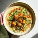 Spicy White Chicken Soup with Seasoned Tots Recipe