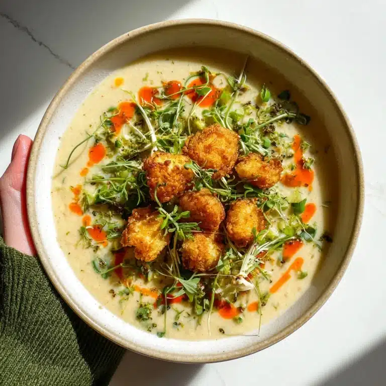 Spicy White Chicken Soup with Seasoned Tots Recipe