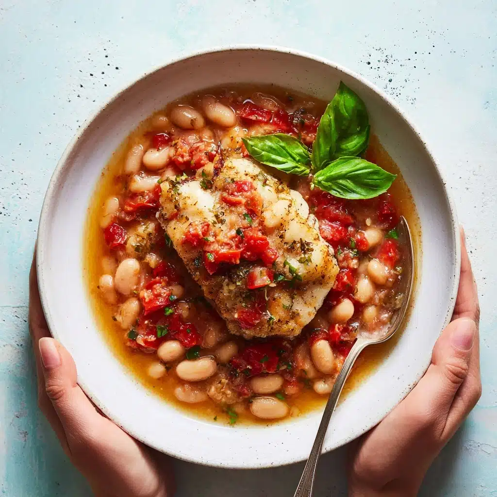 Garlic Basil Barramundi Skillet with Tomato Butter Sauce Recipe - Recipe Image