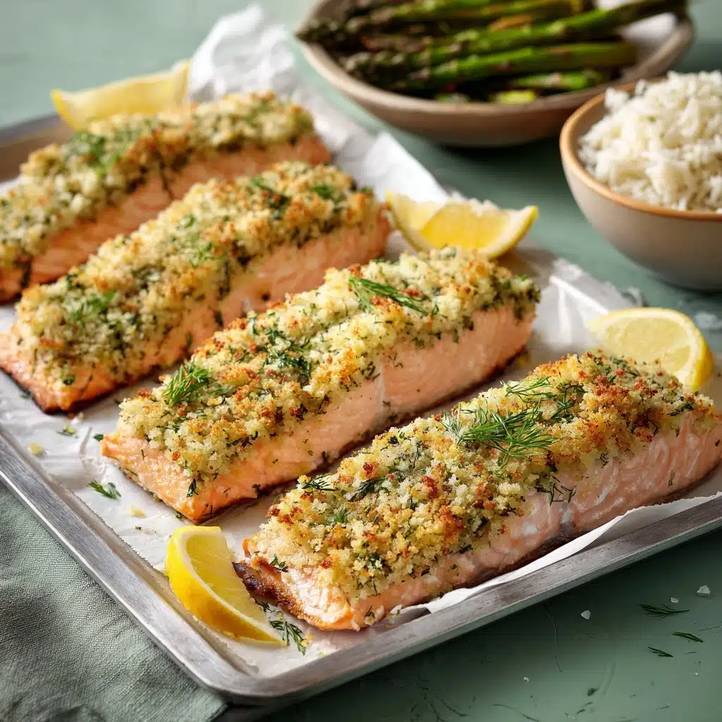 Baked Salmon with Panko-Dill Crust Recipe - Recipe Image