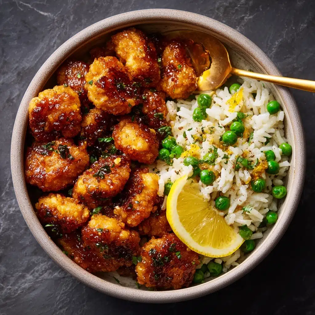 Baked Coconut Shrimp with Springy Rice and Honey Butter Sauce Recipe - Recipe Image