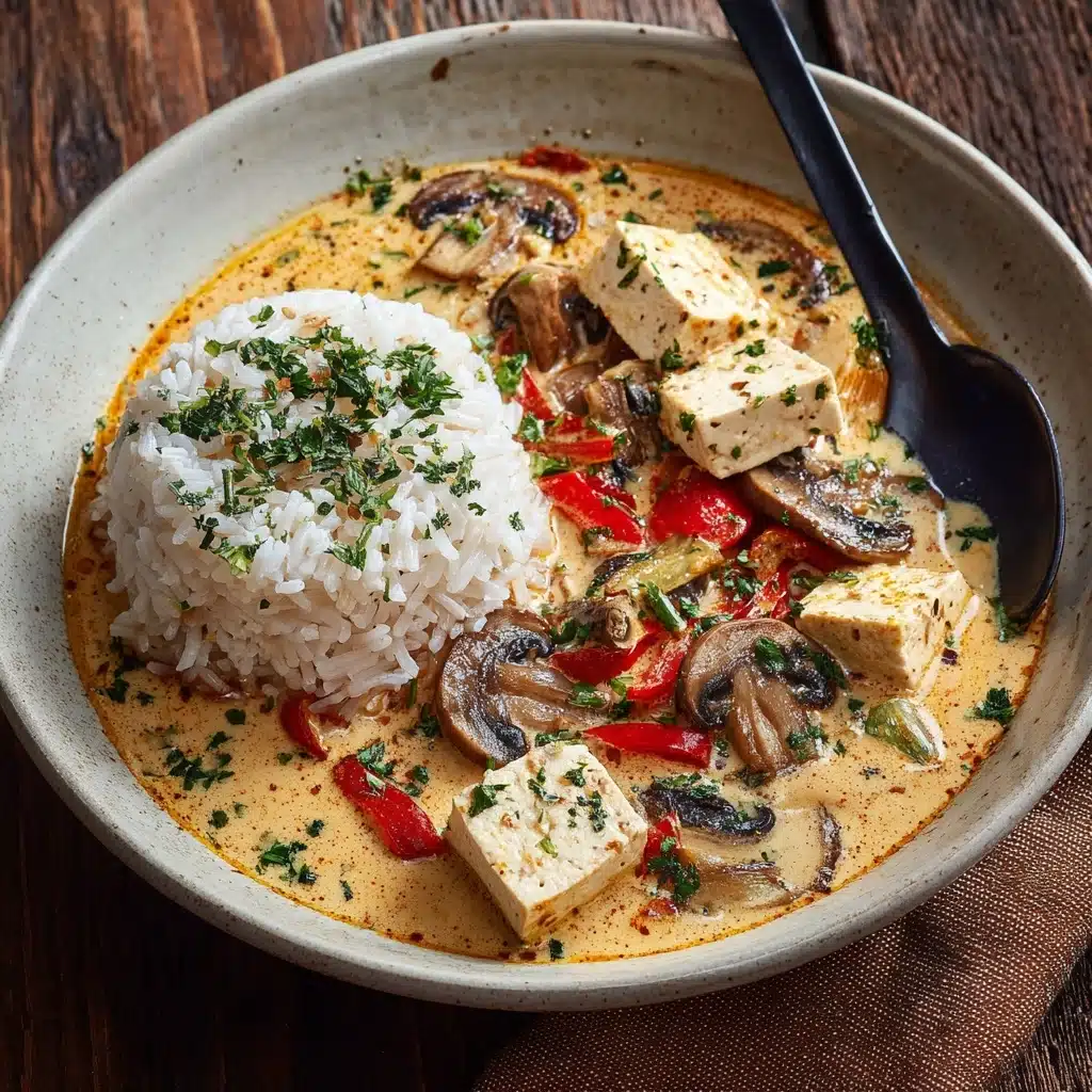 Thai Coconut Soup with Tofu and Rice Recipe - Recipe Image